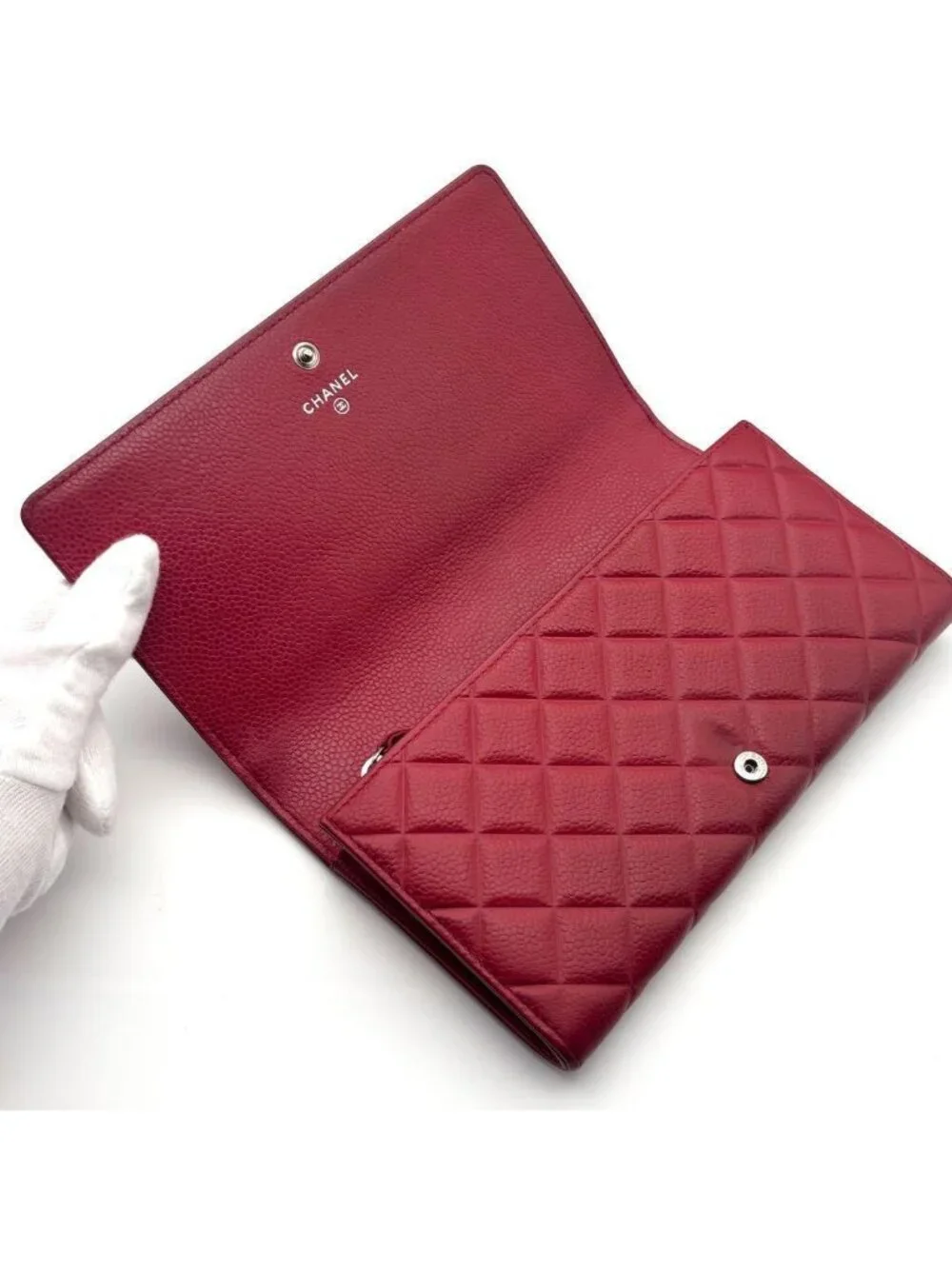 Chanel Wallet Quilted Diamond Coco Flap Caviar